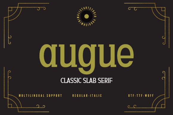 Augue: The Slab Serif Typeface for Elegant Handmade Products