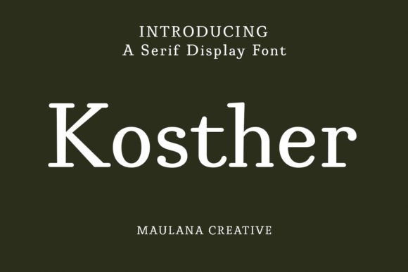 Kosther: The Serif Font That Elevates Small Business Branding