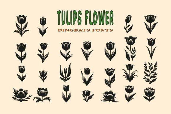 Tulips Flower: A Delightful Display Typeface for Digital Branding